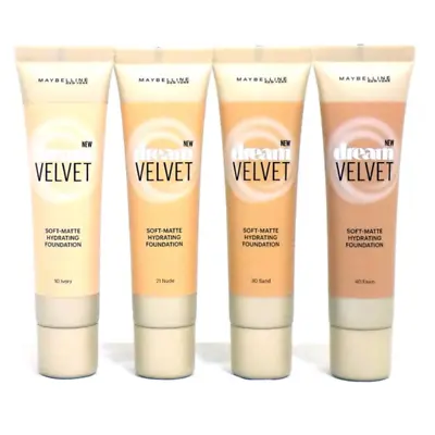 Maybelline Dream Velvet Soft Matte Hydrating Foundation NEW Natural Nude Face • £5.99