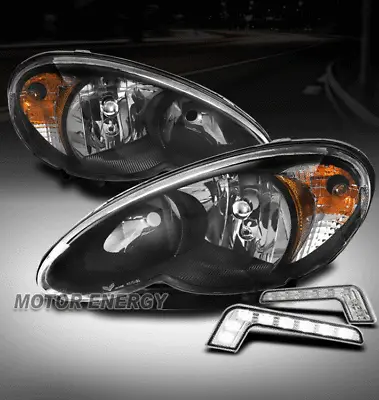 For 06-10 Chrysler Pt Cruiser Black Headlight Headlamp W/led Drl Kit Left+right • $160.95