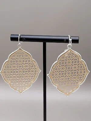 Gold And Silver Tone Boho Moroccan Filigree Dangle Earrings (J) • $7.99