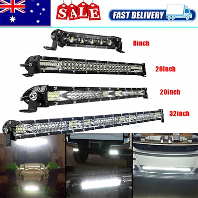 Slim 8  20  32  Inch LED Work Light Bar Spot Flood Fog Driving ATV SUV Offroad • $24.59