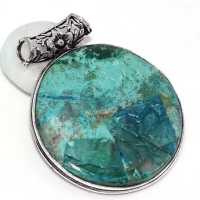 Quantum Quatrro 925 Silver Plated Chunky Gemstone Pendant 2  Jewelry Gift GW • $5.50