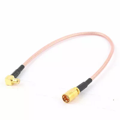 SMB Female To MCX Male Right Angle Adapter Connector RG316 Coaxial Cable 20cm • £4.83