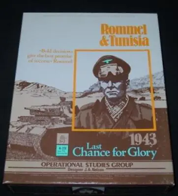 $123.49 • Buy OSG 1978 : ROMMEL & TUNISIA - Last Chance For Glory 1943 Wargame (UNPUNCHED) NM