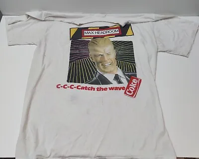 Vintage 80’s Max Headroom Sg. Stitch Size LG Made In USA Coke Pre Owned • $34.95