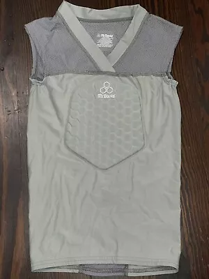 Boys McDavid Hexpad Heart Guard Chest Protector Grey Baseball Shirt Youth Large • $14.99