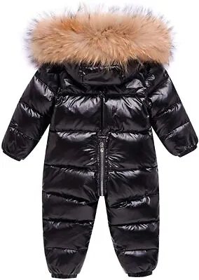 £14 • Buy Toddler Winter Splash Proof Snowsuit Black 12-18 Months Boy /Girl Zip BNWT £ 14