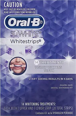 $38.29 • Buy Oral-B 3D White Whitestrips 28 Treatments,Pack Of 14