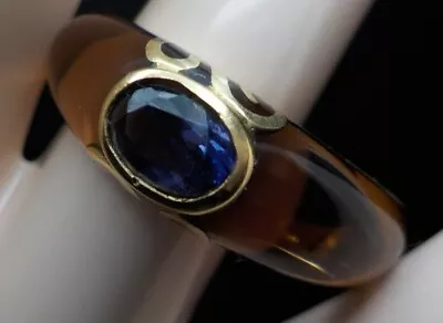 18k Tanzanite Resin Ring. Size 10.25. 3.4 Grams. • £384.55