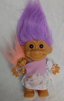 RUSS Troll Doll Mother's Day 5  Mom Carrying Baby In A Sling • $37.50