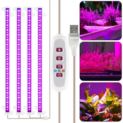 £6.89 • Buy 30/50CM LED Grow Light Tube Strip Full Spectrum Lamp For Indoor Plant Flower Veg