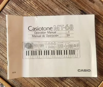 Casio MT-68 User's Operating Owner's Manual For Casiotone MT68 Mid Size Keyboard • $23.93