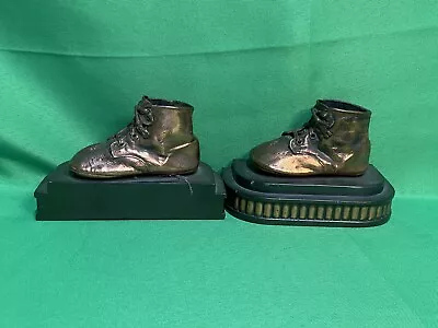 Vintage Bronze Boots Shoes Bookends Hiking Boots ￼ • $9.09