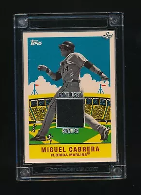 Miguel Cabrera 2022 Jersey Fusion Game Used Swatch Jersey *florida Marlins* • $9.99