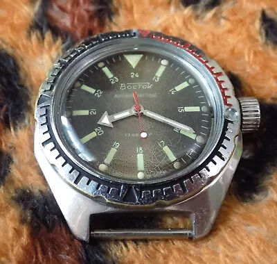 Vostok Amphibian Wrist Watch Soviet USSR Diver 200m Original Working Vintage • $104.65