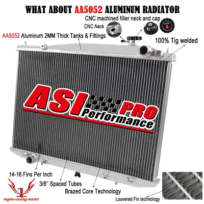 Aluminum 3 Core Radiator For 1997-2001 NISSAN NAVARA D22 3.2L Diesel 4CYL AT/MT • $229