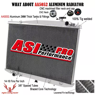 Aluminum 3-Row Radiator For 1997-2001 NISSAN NAVARA D22 3.2L Diesel 4CYL AT/MT • $229