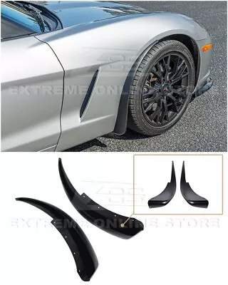 For 05-13 Corvette C6 Base XL Extended MATTE BLACK Front Splash Guard Mud Flaps • $79.98