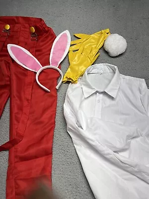 Bunny RABBIT COSTUME EASTER BUNNY/COS Size Small Ears Gloves Tail Shirt Pants • $20