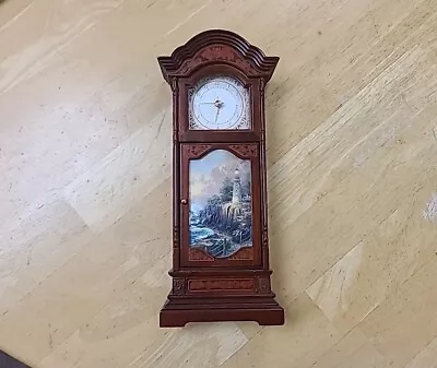 Vintage The Light Of Peace By Thomas Kinkade #A1826 Wooden Clock With Music Box • $39.99