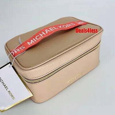 New Michael Kors Cosmetic Case Train Make Up Bag Organizer Pouch Pink Logo New • $172.50