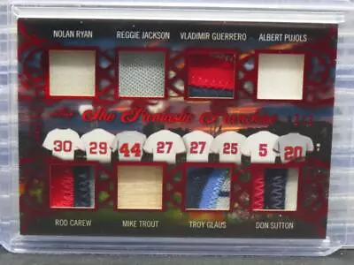 2020 Leaf The Game Used Nolan Ryan Pujols Mike Trout Carew Patch Bat Relic #2/3 • $68