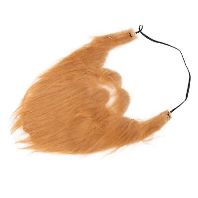 (Brown)Stimulated Fake Beard Funny False Moustache Whiskers Facial Hair DTS • £3.20