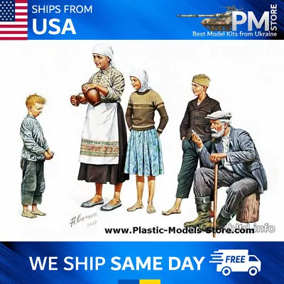 Master Box 3588 Eastern Region Peasants WWII Model Scale 1/35 Scale • $18.16