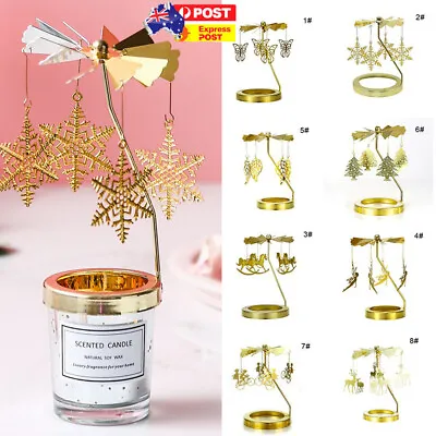 Carousel Rotary Tea Light Spinning Candle Holder Christmas Xmas Decor Gifts AU • $12.34