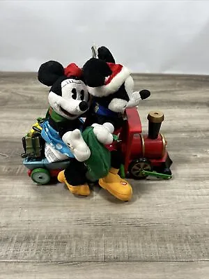 Vintage Gemmy Animated Mickey And Minnie Xmas Train Working Great See Video • $42.45