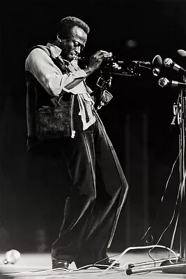 Miles Davis Great Shot In Action Print Image Photo Wall Decor - POSTER 20x30 • $23.98