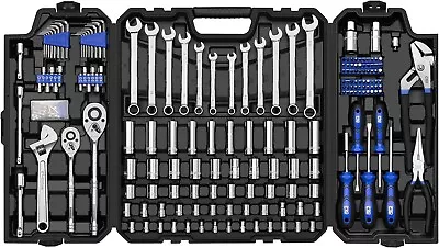 240 PCS Mechanics Tool Kit Metric Sockets And Wrenches Automotive Repair W/ Case • $74.49