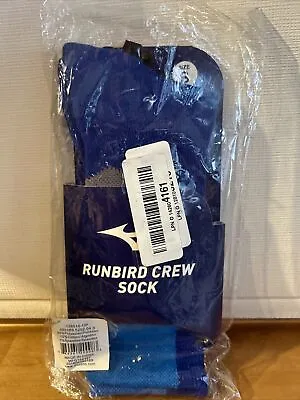 Mizuno RUNBIRD Crew Sock Small Blue • $15