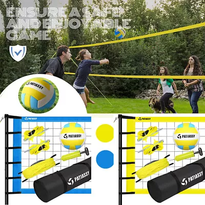 Premium Professional Volleyball Net Set Portable Volleyball Net Heavy Duty Poles • $71.37