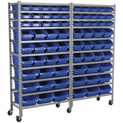 72 Tray / Bin Mobile Parts Storage Rack - Garage & Warehouse Parts Picking Unit • £1379.99