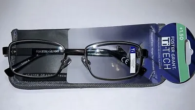 FOSTER GRANT Ti-Tech Ti100 DGN Titanium HyperFlex Readingglasses CHOOSE STRENGTH • $15.29