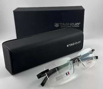 Authentic Tag Heuer Eyewear TH 0842 001 Rimless France Black Frame Eyeglasses • $499