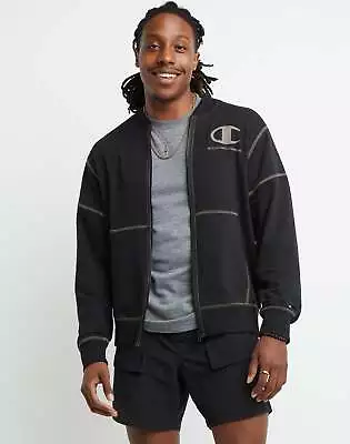 Champion Terry Bomber Jacket Mens Global Explorer French Be Your Own Lightweight • $23.99