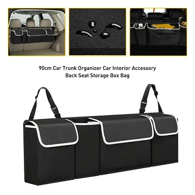 Car Trunk Accessories Organizer Interior Oxford Seat Back Storage Bag 4 Pocket • $15.89