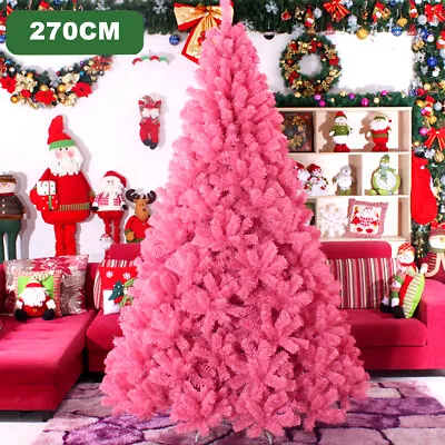 CLERANCE Pink Christmas Tree 9FT 2.7M Lush 1870 Tips Metal Stand Easy Assembly  • $9999