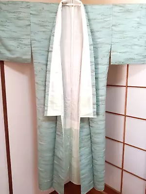 Kimono Haori Nagajuban Traditional Japanese Silk Vintage Retro Handmade Preowned • $49.99