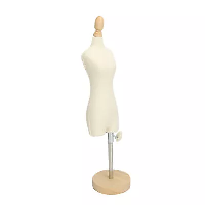 HDA (1/3)Dress Form Female Mannequin Torso Mini Dress Model With Wooden Base • $45.73