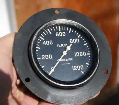 Stewart Warner Vintage 1200 RPM Tachometer W/ 90 Degree Gear • $109