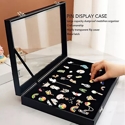 Pin Display Case Transparent Dustproof Pin Shadow Box For Military Medal SB3 • $34.30
