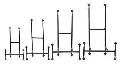 Black Metal Tabletop Display Easel With Ball Details 4-Pieces • $26.77