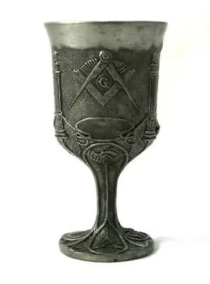 PEWTER MASONIC LODGE Free Masons Australia Embossed Ceremonial Cup Vintage  • $372