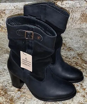 £95.87 • Buy LEVIS Sancho Black Low Slouch Cowboy Boots Booties NEW Womens Sz 5