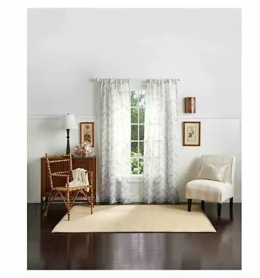 Martha Stewart Collection  Eucalyptus 95  Poletop Curtain Panels T4102789 • $34.77