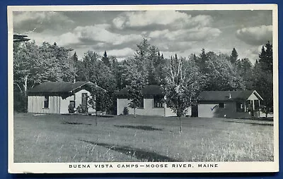 Moose River Buena Vista Camps Maine Me Old Litho Postcard • $7.99