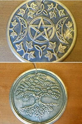 Tree Of Life Triple Moon Hanging Wall Plaque Pagan Wiccan Garden Home • £7.95