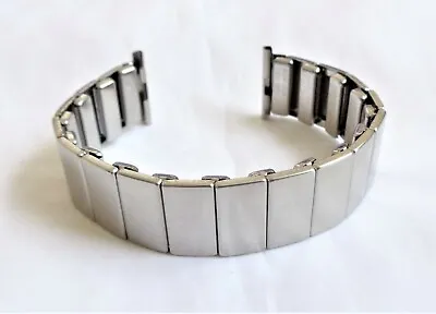 Vintage Rowi 20 Mm New Old Stock Stainless Steel Men's Expandable Watch Bracelet • £12.99